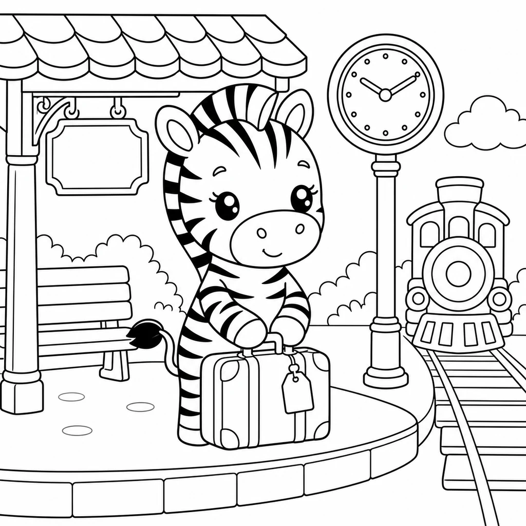 Zebra 38 zum Ausmalen