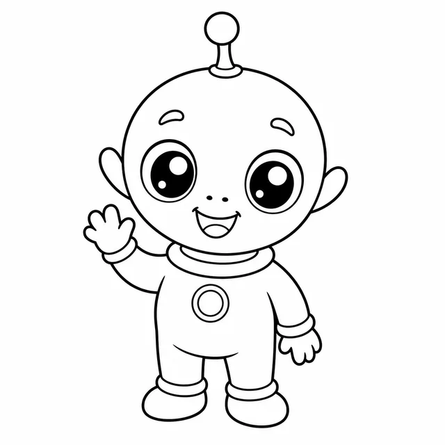 Dibujo de alien para colorear