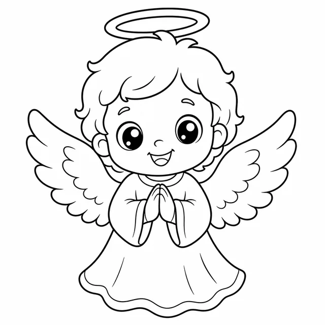 Dibujo de ángel para colorear
