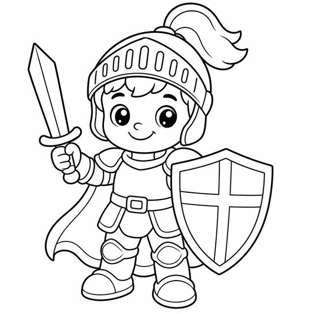 Dibujo de caballero para colorear