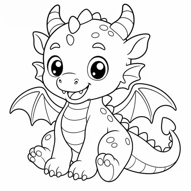 Dibujo de dragón para colorear