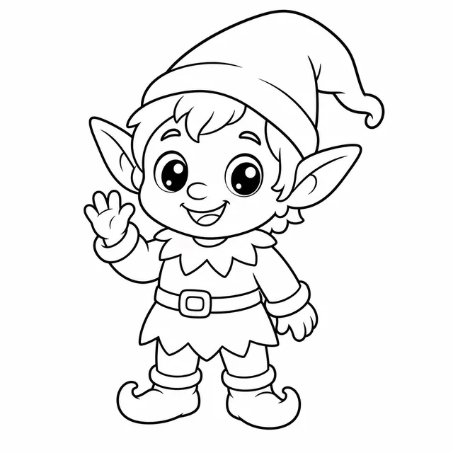 Dibujo de duende para colorear
