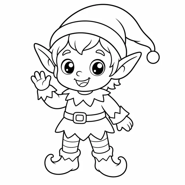 Dibujo de elfo para colorear
