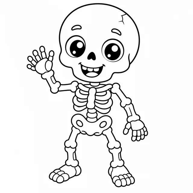 Dibujo de esqueleto para colorear