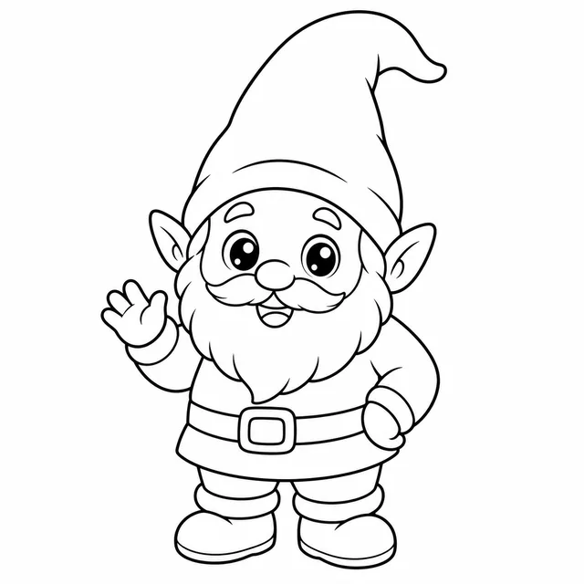 Dibujo de gnomo para colorear