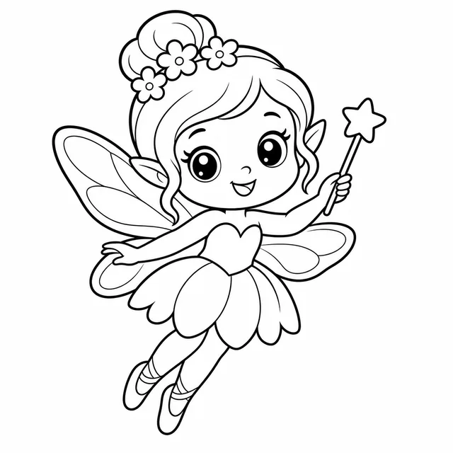 Dibujo de hada para colorear