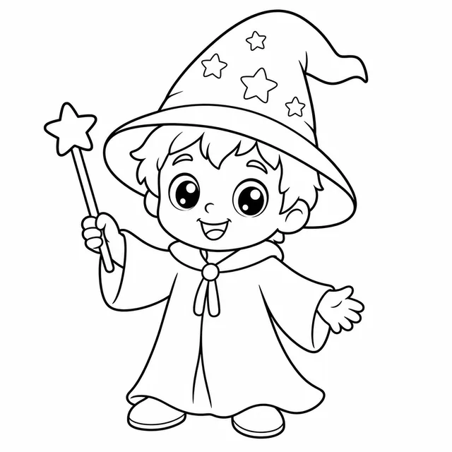 Dibujo de mago para colorear