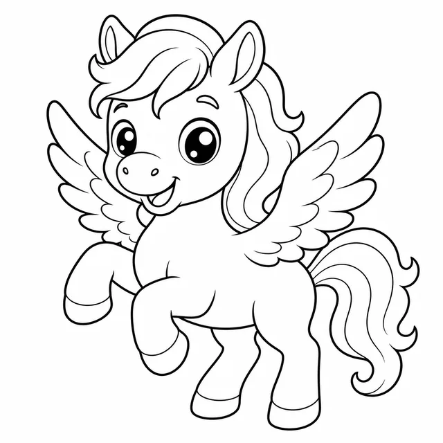 Dibujo de pegaso para colorear