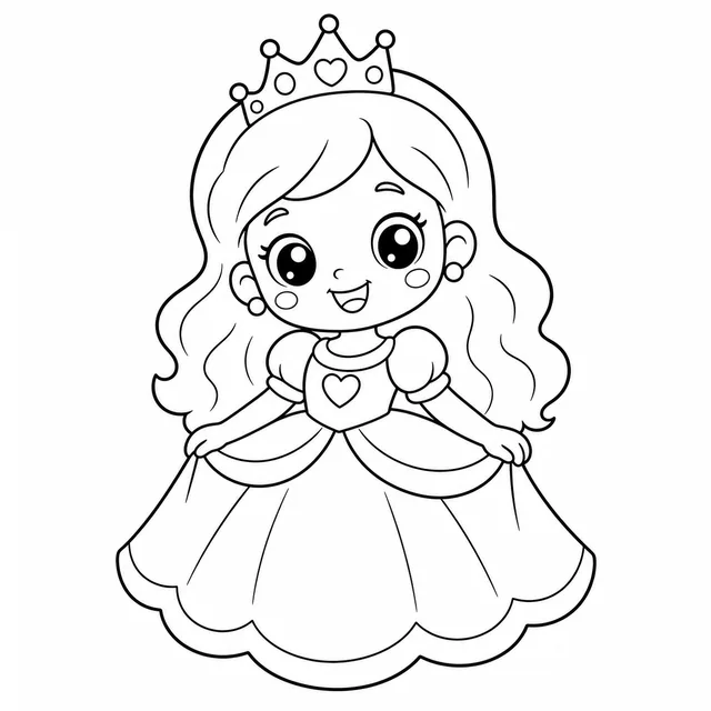 Dibujo de princesa para colorear