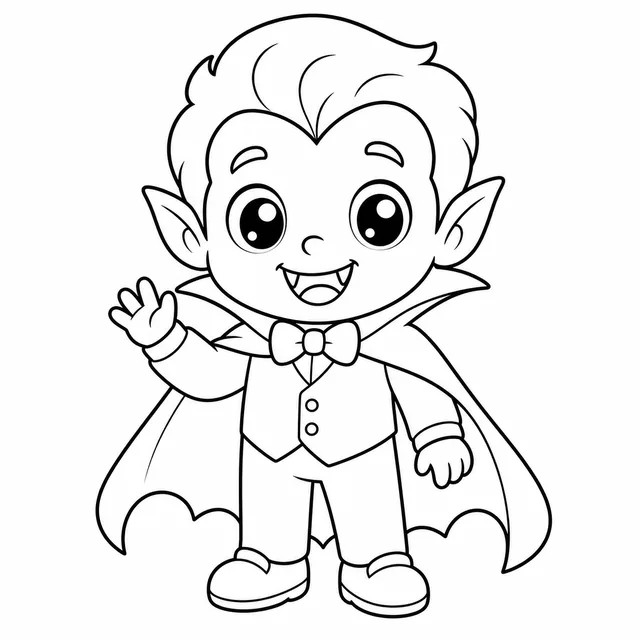 Dibujo de vampiro para colorear