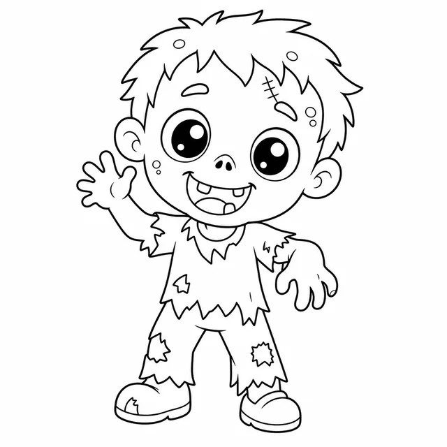 Dibujo de zombi para colorear