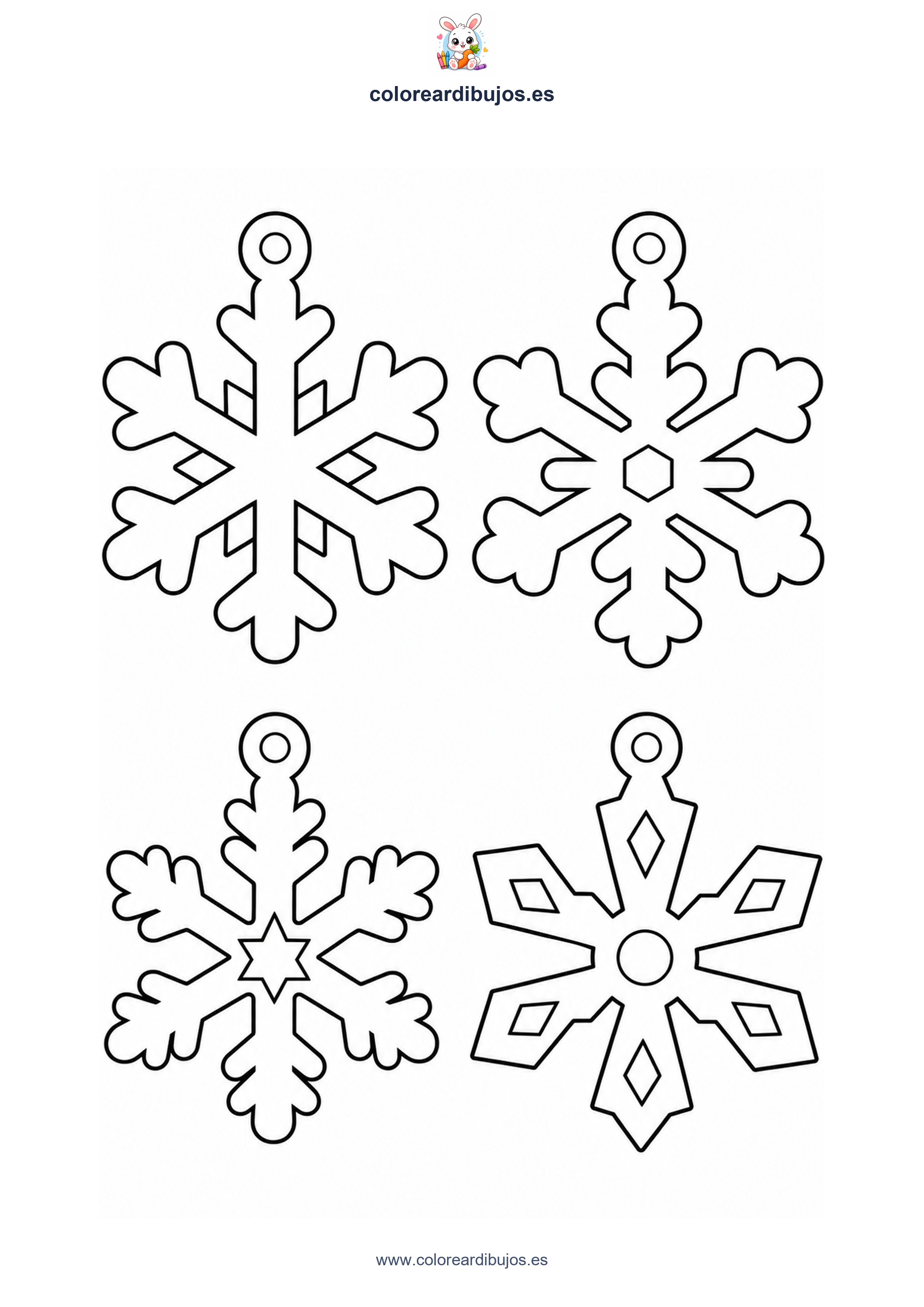 Copos de nieve para recortar