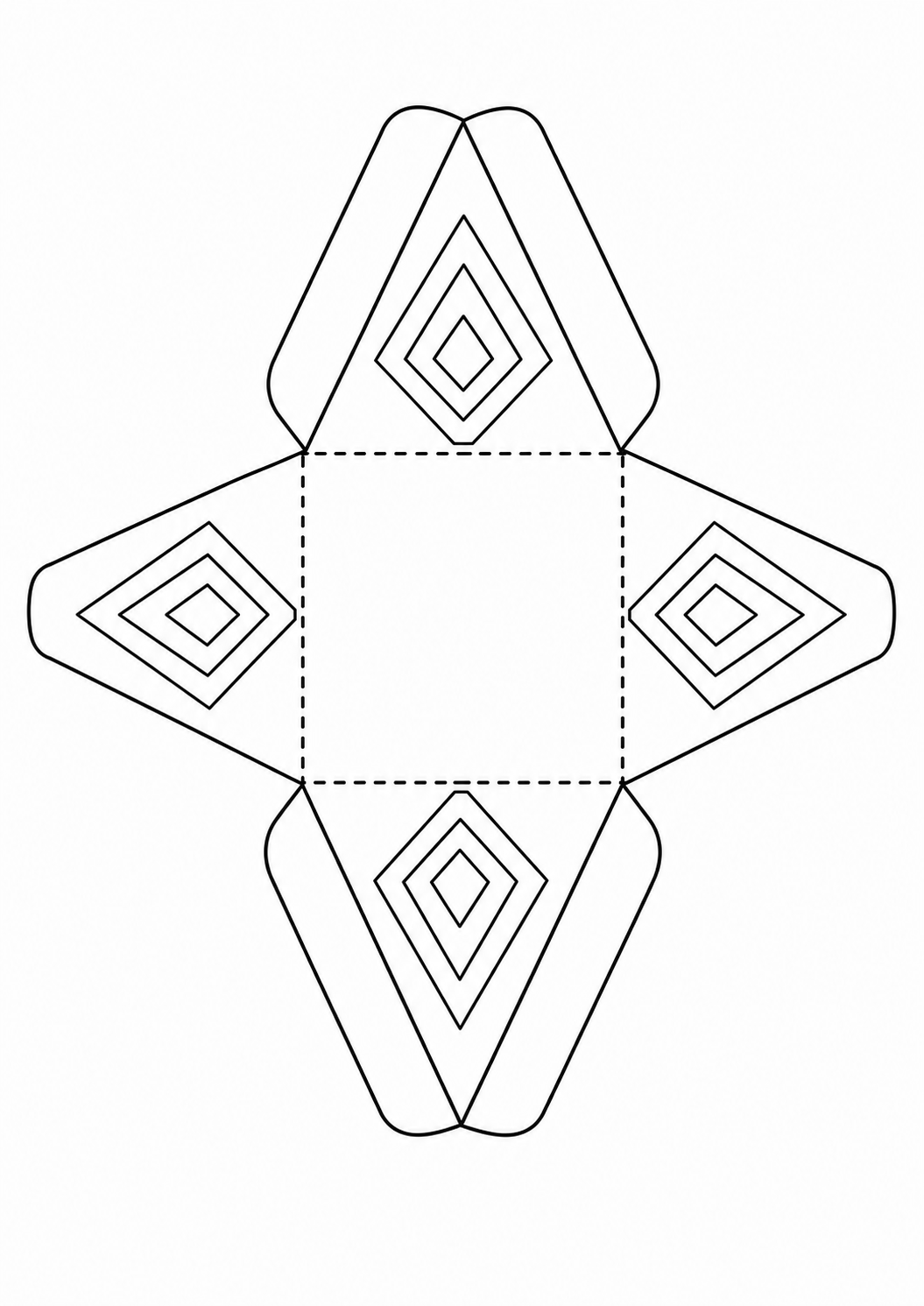Pirámide cuadrada montable para imprimir