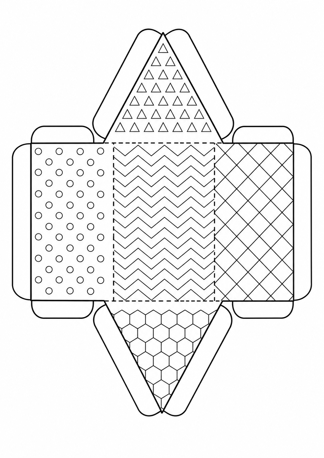 Prisma triangular montable para imprimir