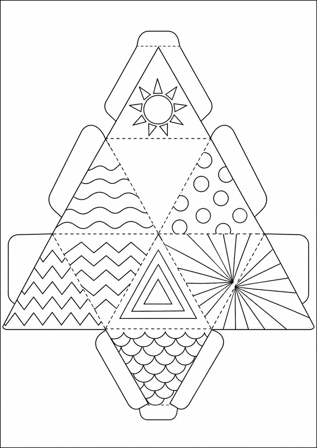 Octaedro montable para imprimir