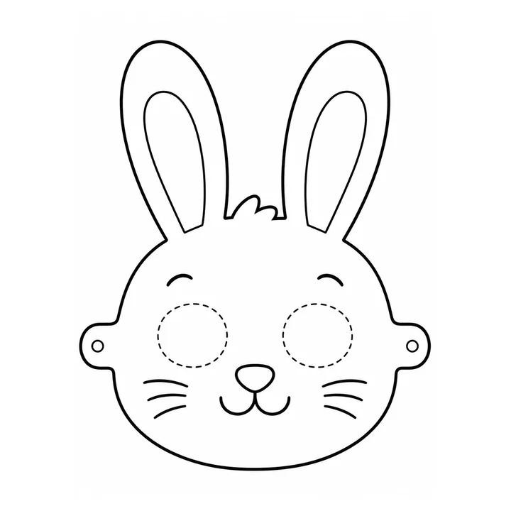 Máscara de conejo para imprimir