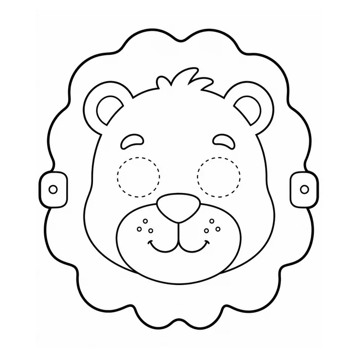 Máscara de León para imprimir