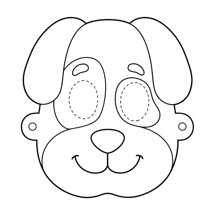 Máscara de Perro para imprimir