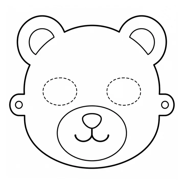 Máscara de Oso para imprimir