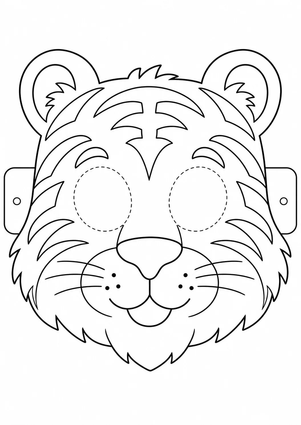 Máscara de Tigre para imprimir