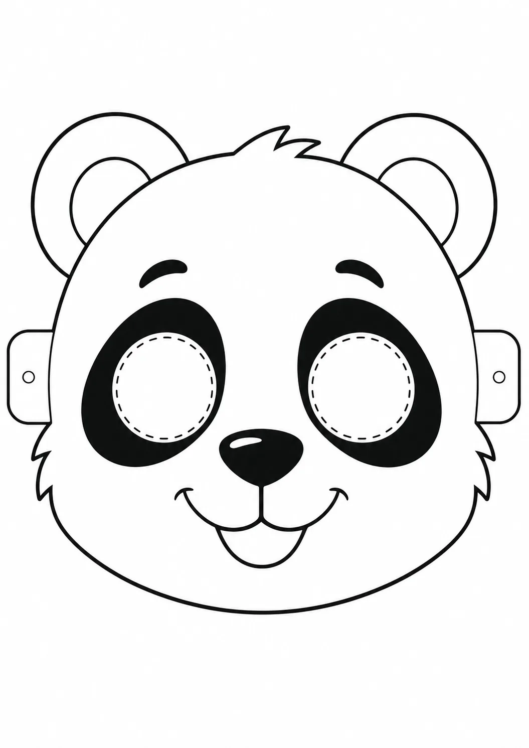 Máscara de Panda para imprimir