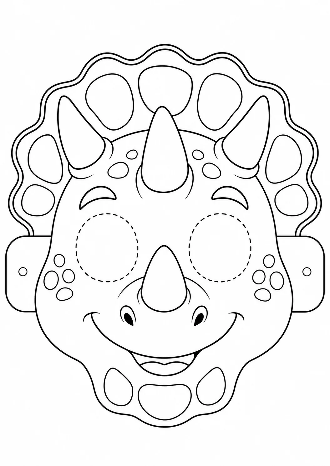 Máscara de Dinosaurio para imprimir
