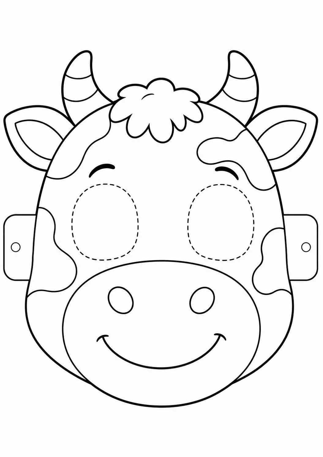 Máscara de Vaca para imprimir