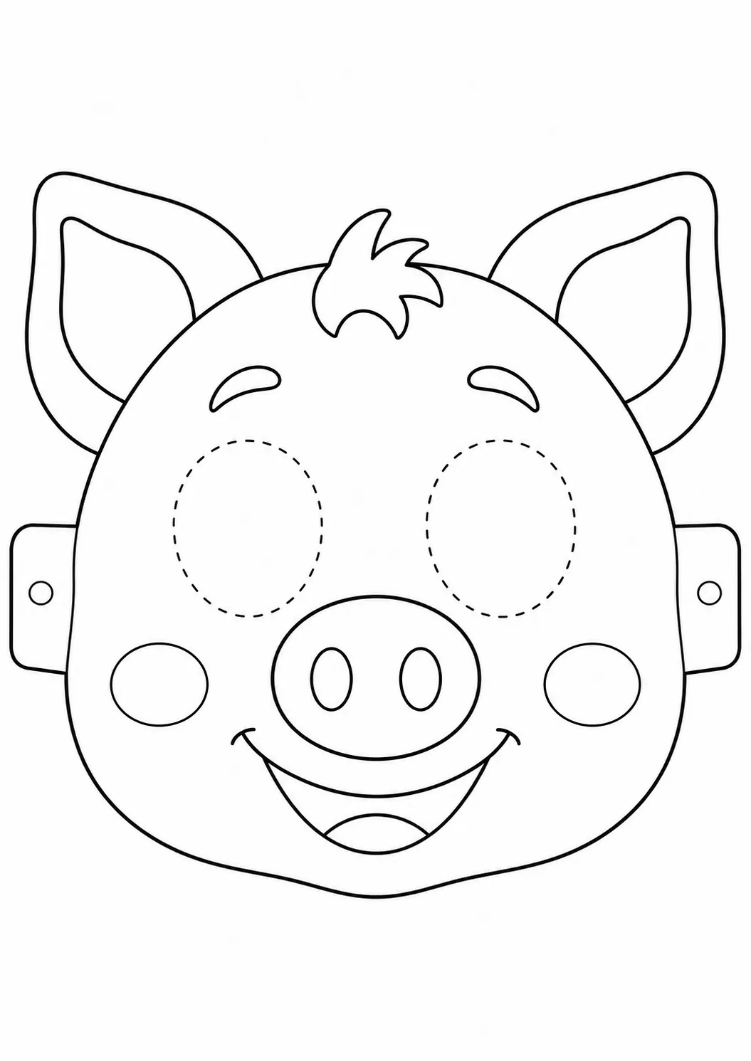 Máscara de Cerdito para imprimir