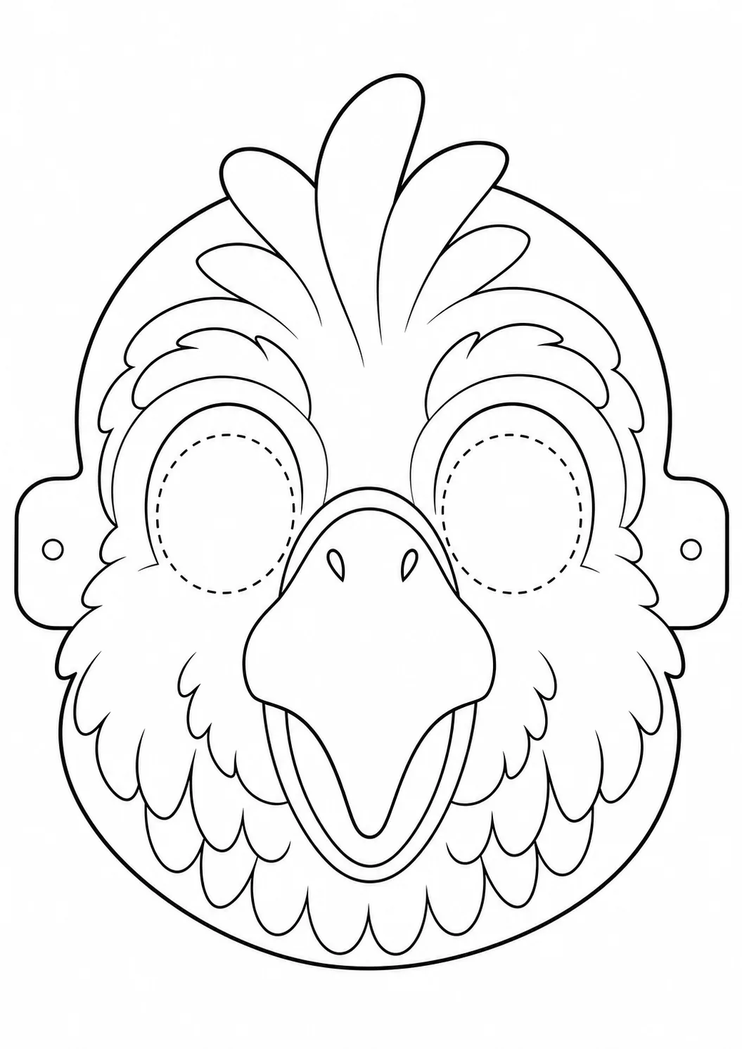 Máscara de Loro para imprimir