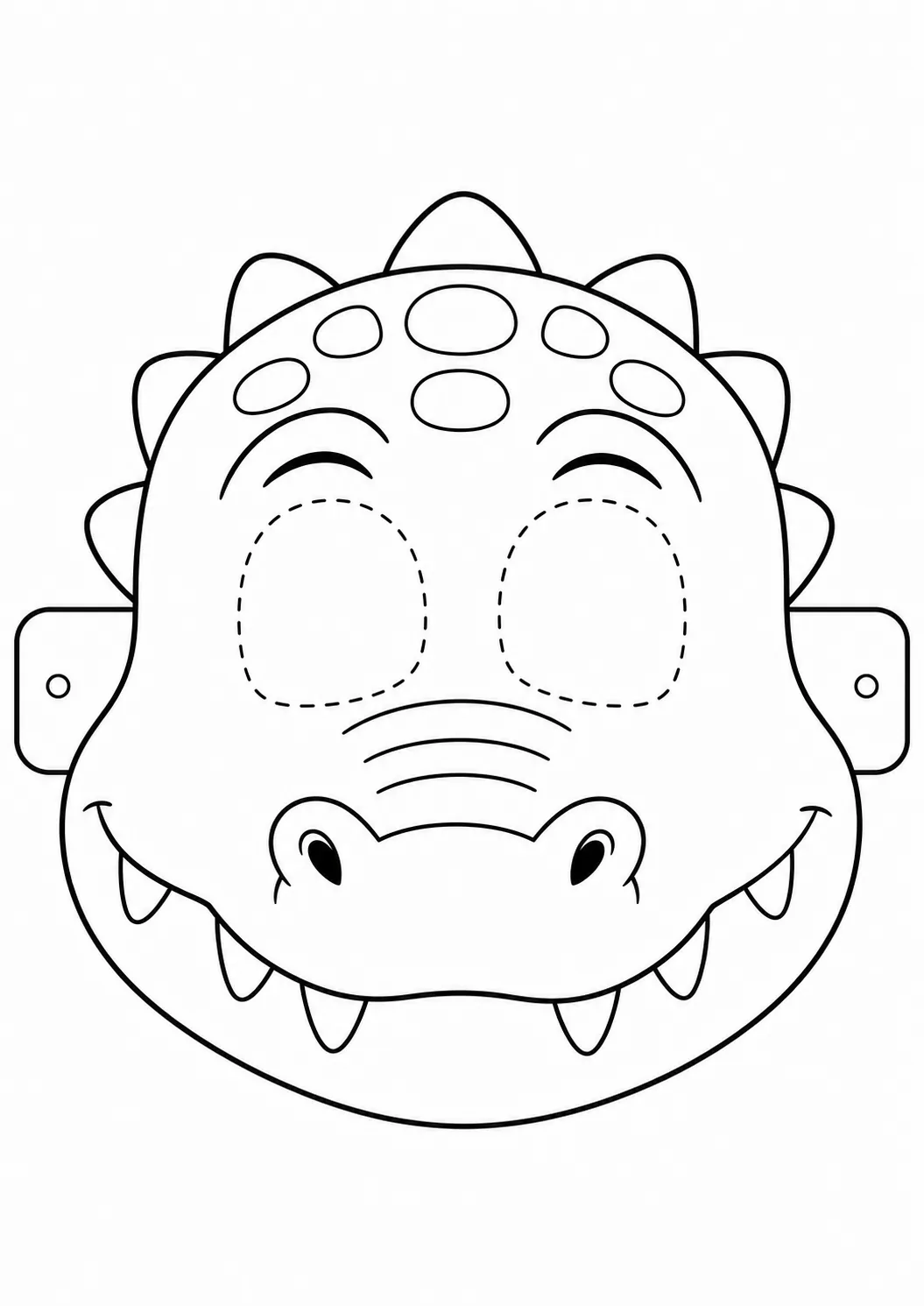 Máscara de Cocodrilo para imprimir