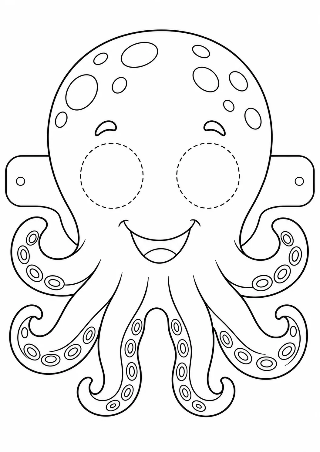 Máscara de Pulpo para imprimir