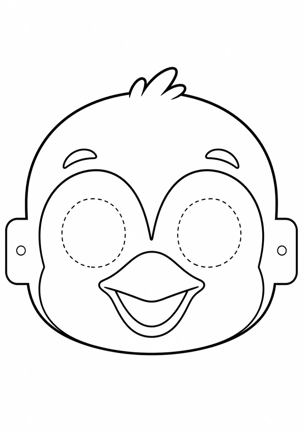 Máscara de Pingüino para imprimir