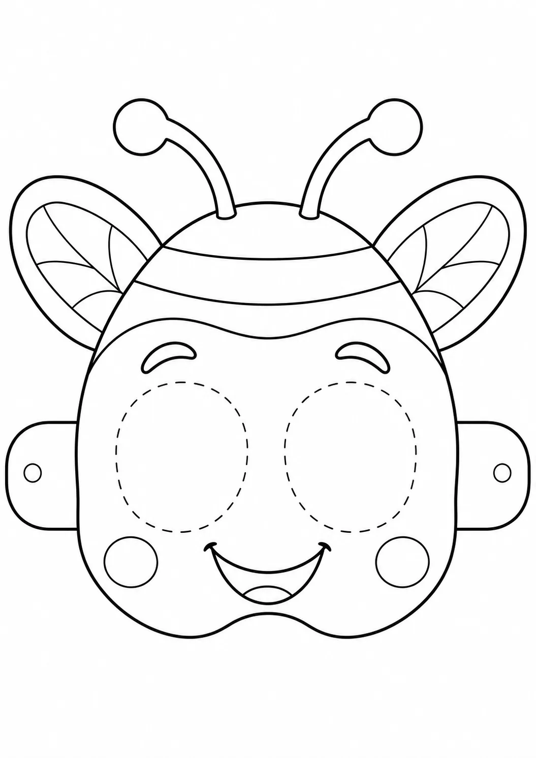 Máscara de Abeja para imprimir