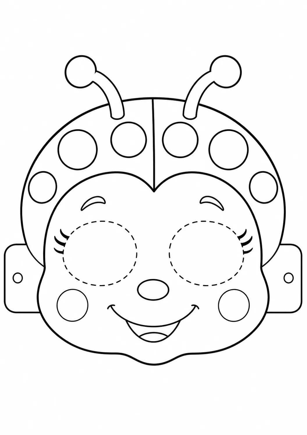 Máscara de Mariquita para imprimir