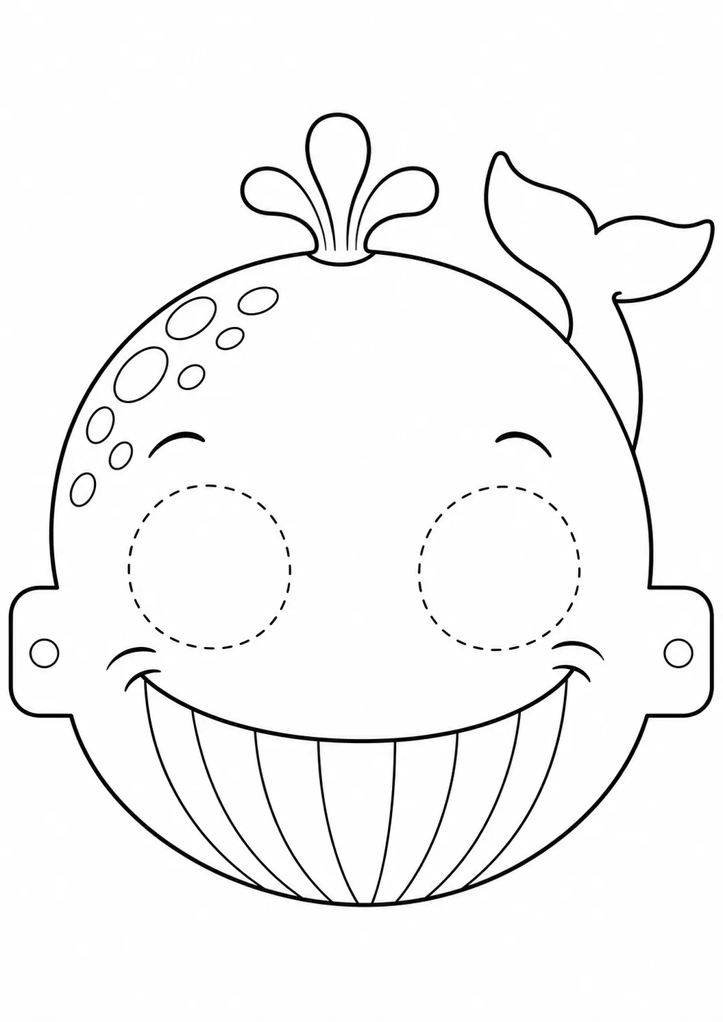 Máscara de Ballena para imprimir