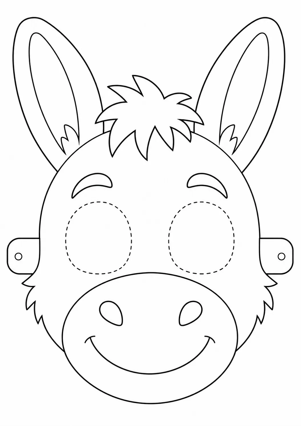 Máscara de Burro para imprimir