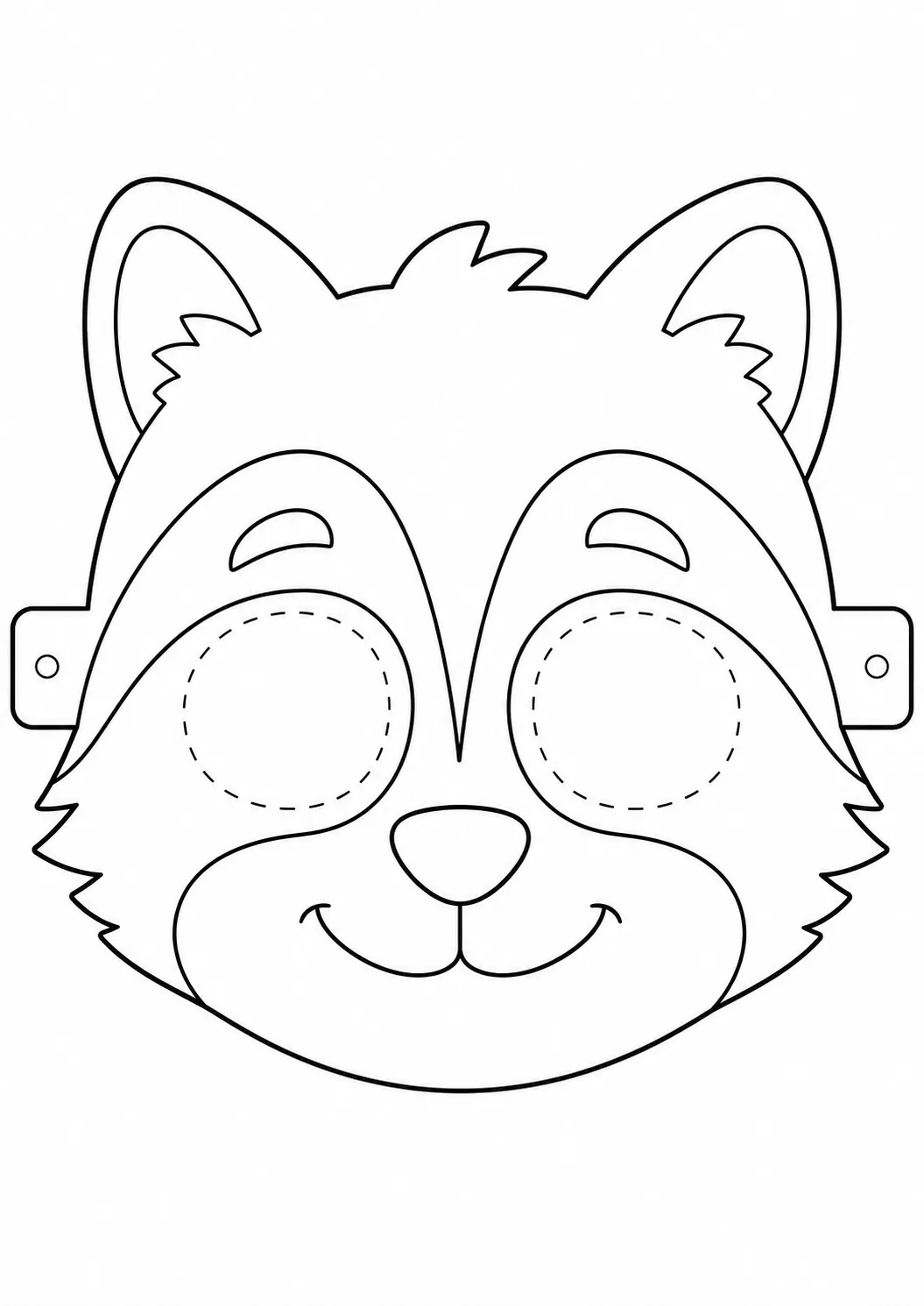 Máscara de Mapache para imprimir