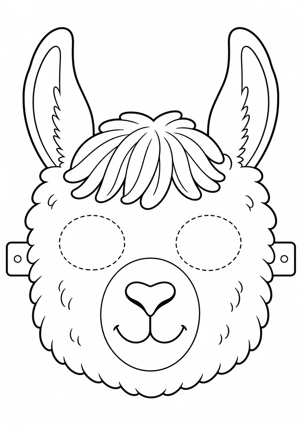 Máscara de Llama para imprimir