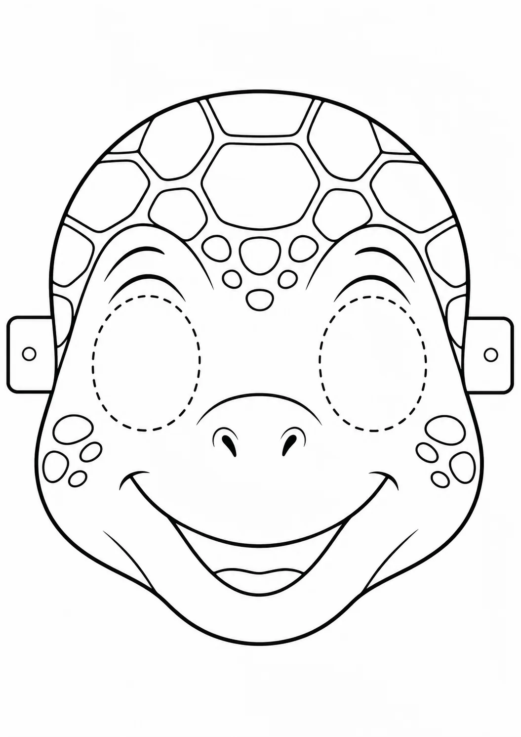 Máscara de Tortuga para imprimir