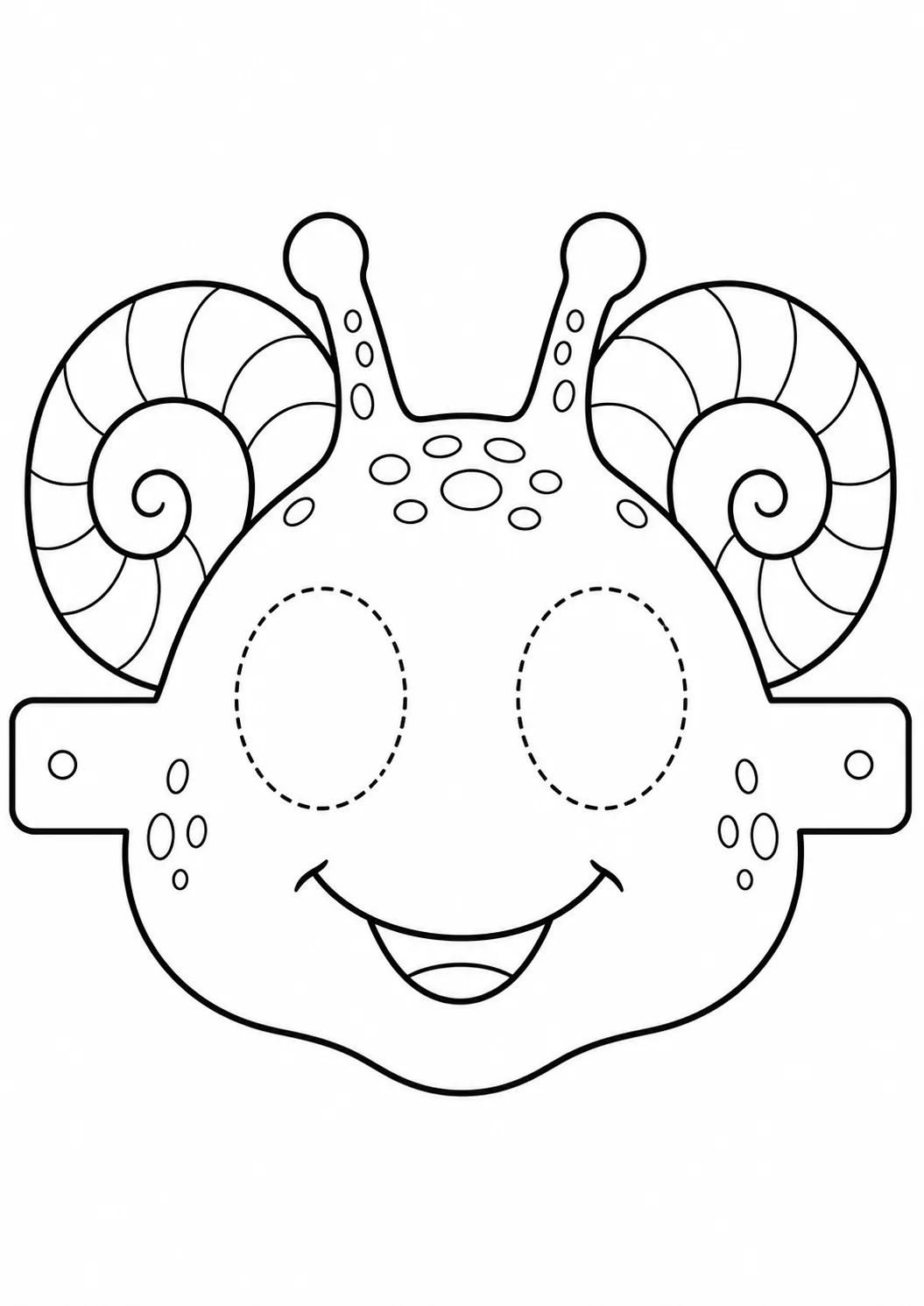 Máscara de Caracol para imprimir