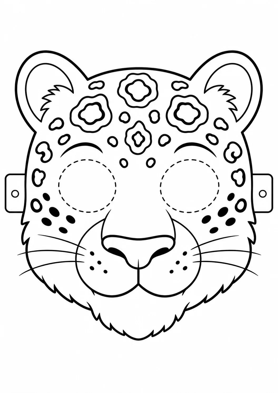 Máscara de Jaguar para imprimir