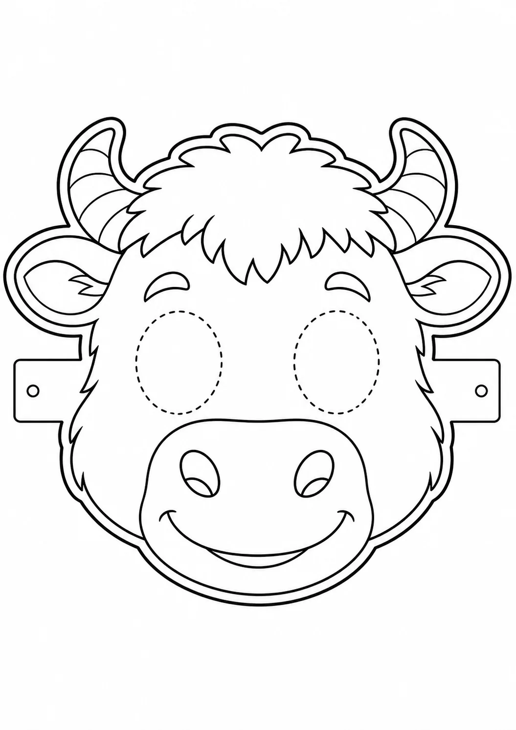 Máscara de Búfalo para imprimir