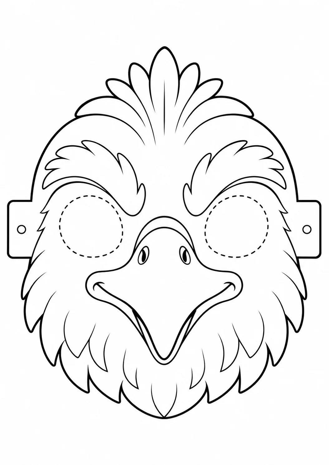 Máscara de Águila para imprimir
