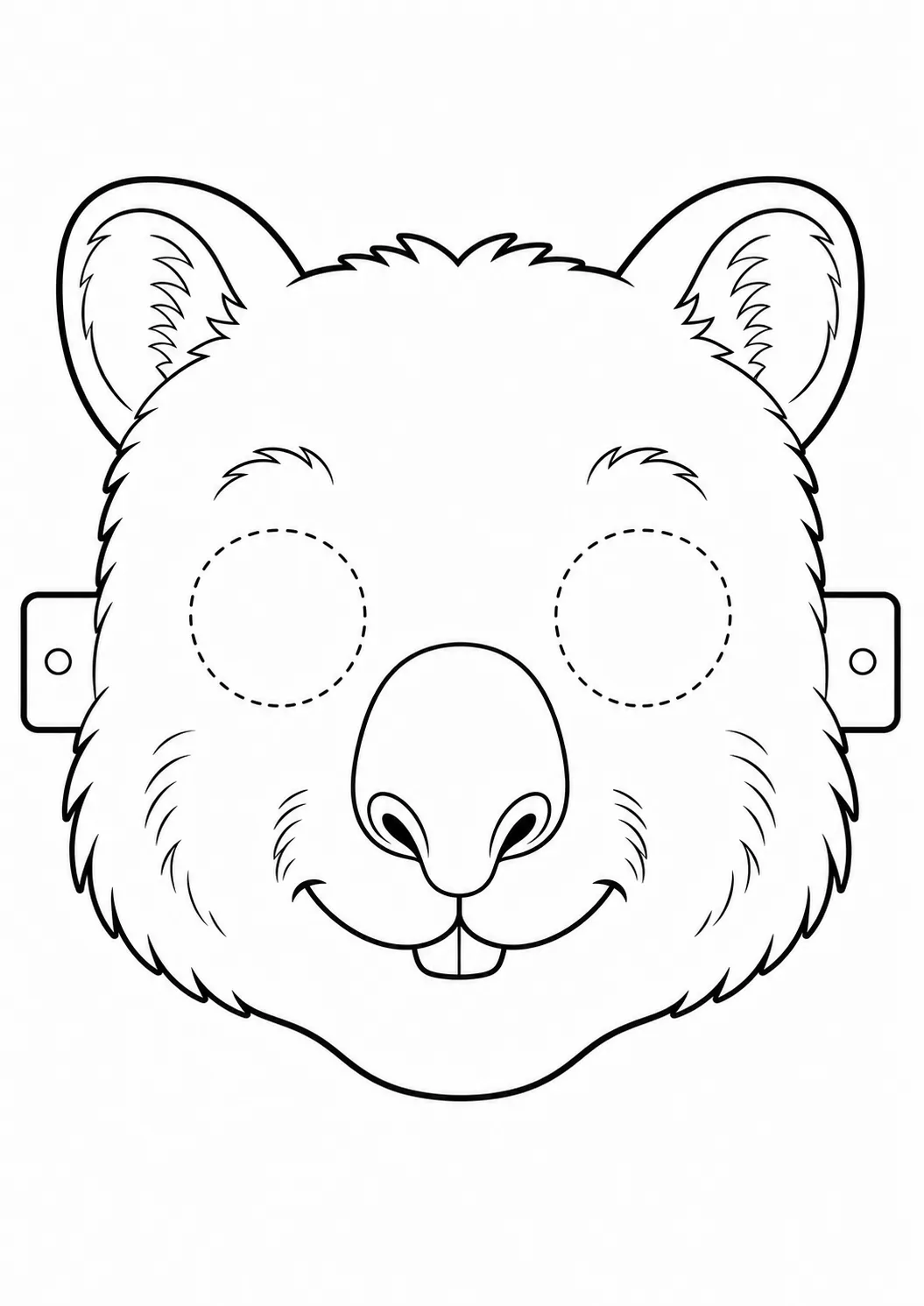 Máscara de Wombat para imprimir