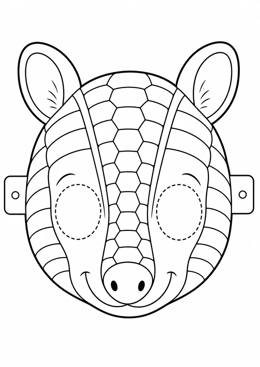 Máscara de Armadillo para imprimir