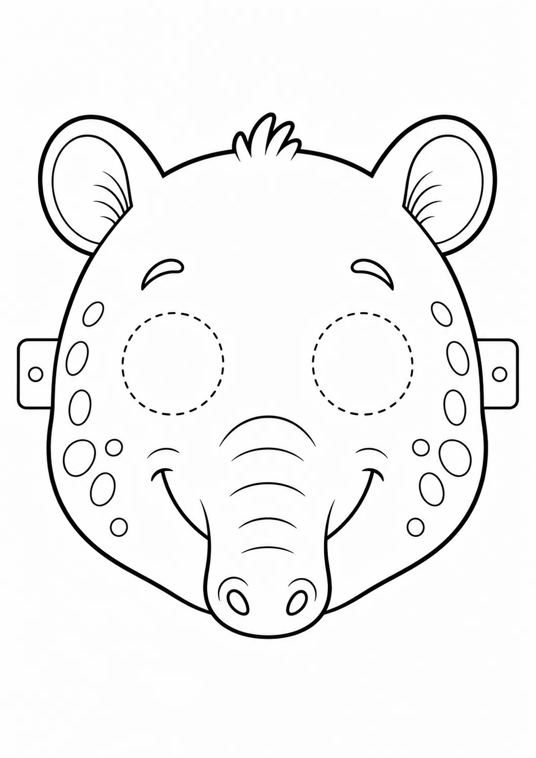 Máscara de Tapir para imprimir