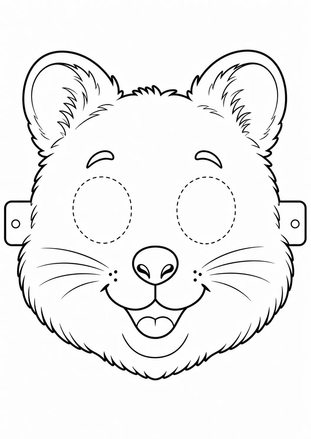 Máscara de Quokka para imprimir