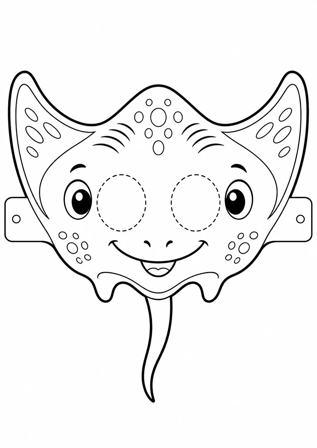 Máscara de Manta raya para imprimir
