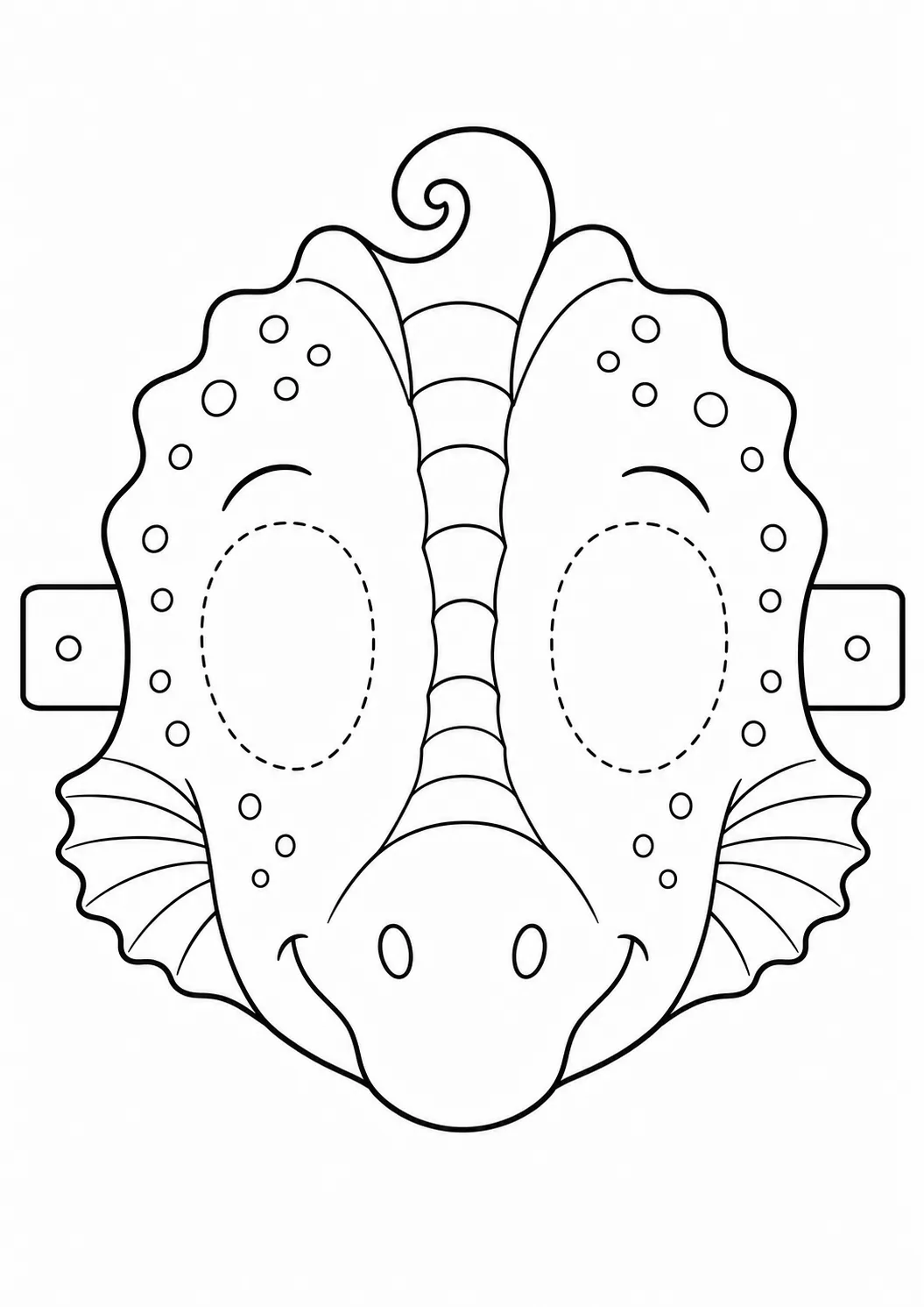 Máscara de Caballito de mar para imprimir