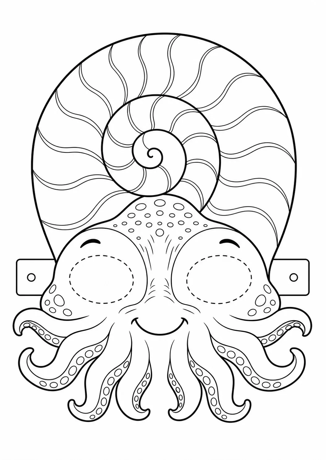 Máscara de Nautilo para imprimir